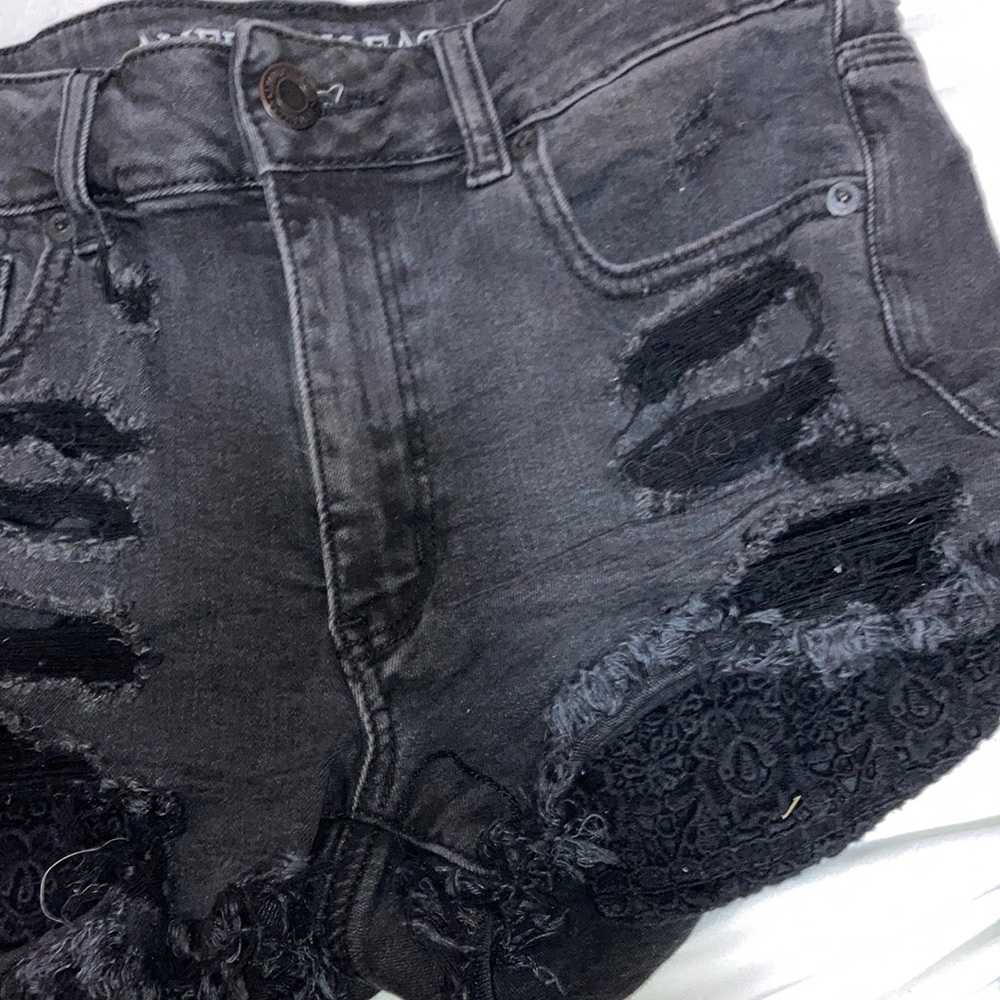 black shorts
